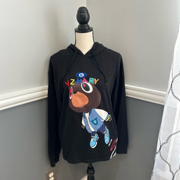 Other - VZNARY X Graduation Bear Black Graphic Hoodie Size Medium Preowned